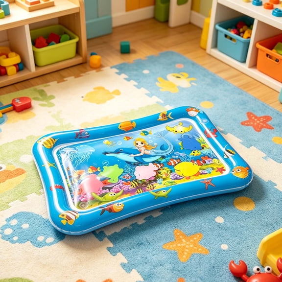 Guanglv Water Mat forInflatable Baby Water Play Mat Sensory for Toddlers Activity Center for Boys & Girls