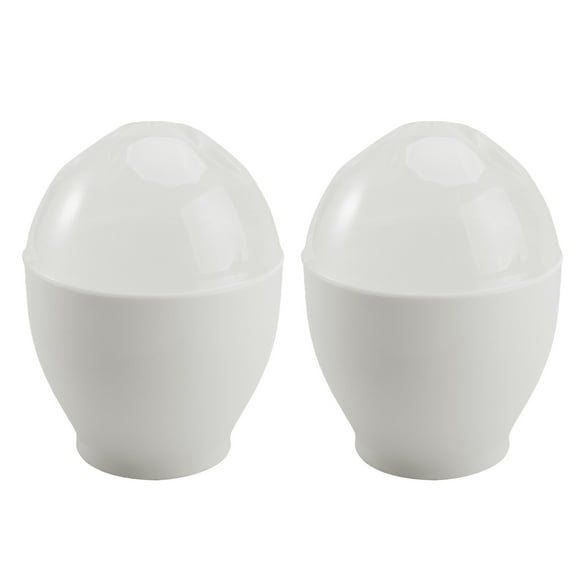 Microwave Egg Poacher Easter Cups 2 Pcs -wave Oven Mini Steamed Bowl White