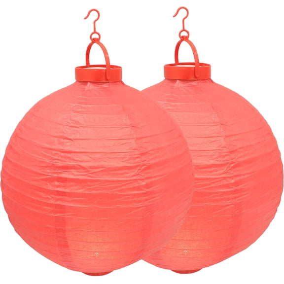 DEMACRIO Lantern Paper Red Home Decoration Spring Festival 2Pcs 11.8In