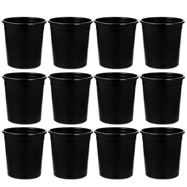 Guangmc 25 Round Plastic Plant Pots for Garden Planting