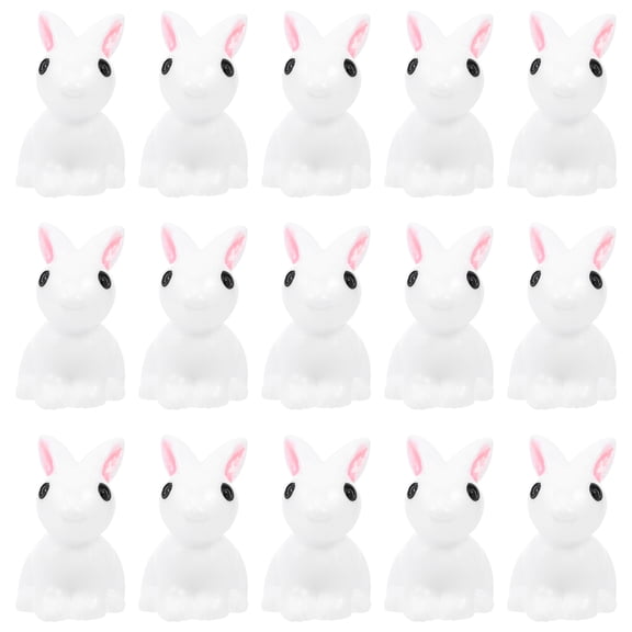Guangmc 30 Mini Bunny Figurines for Fairy Tale Garden or DIY Crafts