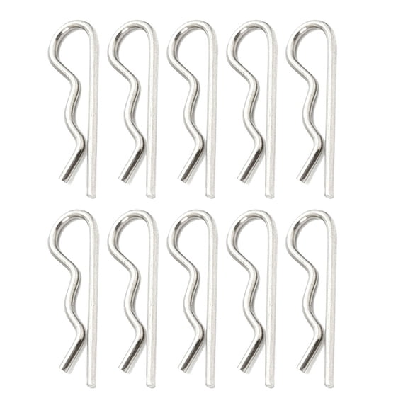 Guangmc 500pcs R-Shaped Spring Cotter Clips for Mechanical Industry (1.2x21mm)