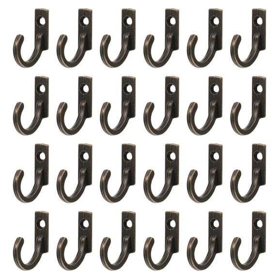 Guangmc 50pcs Wall Mount Coat Rack Hooks Zinc Alloy Hat Hanger Furniture Single Hook
