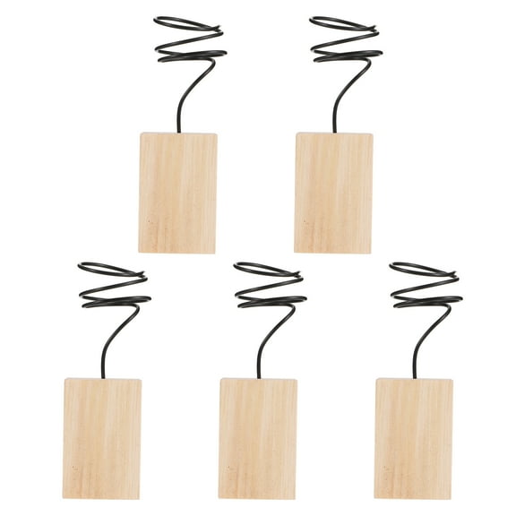 Guangmc 5pcs Air Stand Holder & Wood Base Tabletop Planter for Airplants