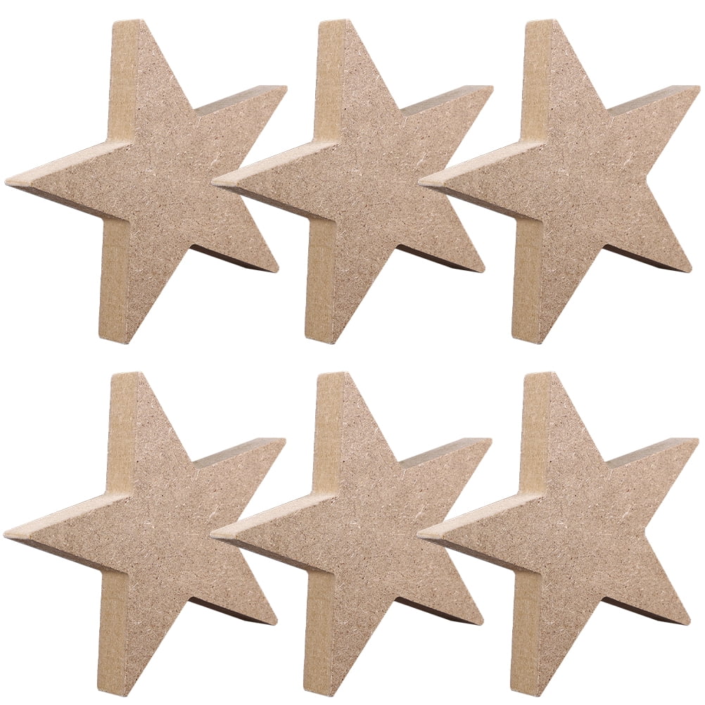 Guangmc 6pcs Wooden Star Cutouts For Crafts Decor Walmart Guangmc 6pcs wooden star cutouts for crafts decor walmart