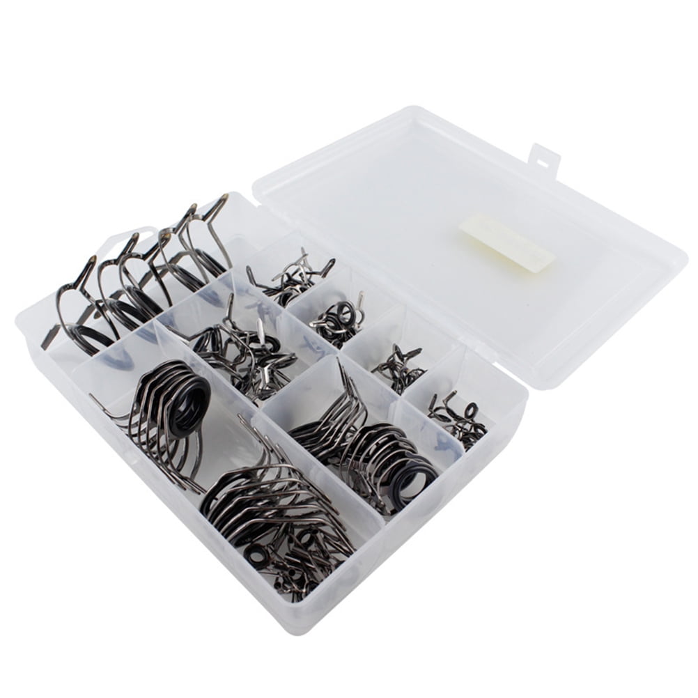 Guangmc 85pcs Fishing Rod Guides Set Ceramics Bait Casting Rod Guide