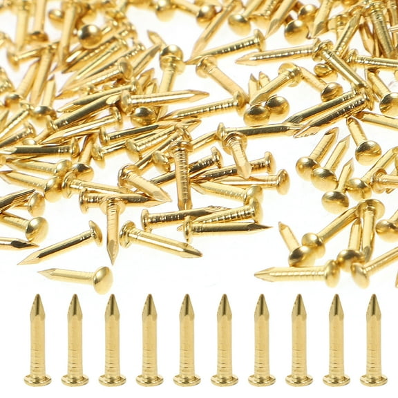 Guangmc Brass Copper Furniture Nails Kit Fringe Brad Tacks Pins Hardware Screws