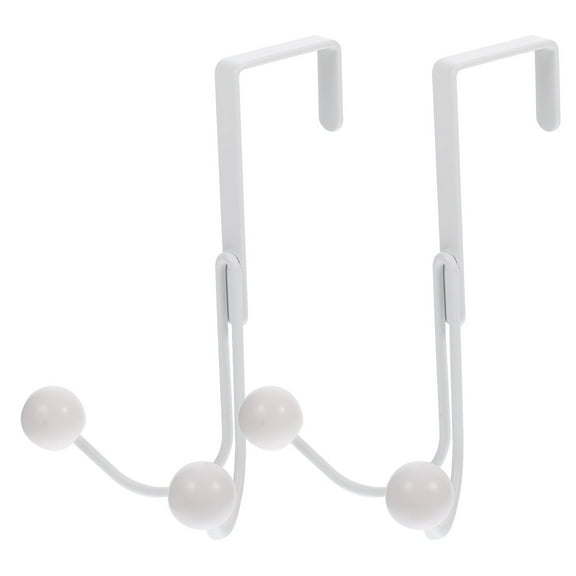 Guangmc Double Hanger Hooks for Coats, Hats, Robes - White