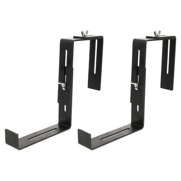 DEMACRIO Deck Bracket For Flower Box Iron Flower Pot Bracket Black 1 Set 7.86X6.29X1.10Inch