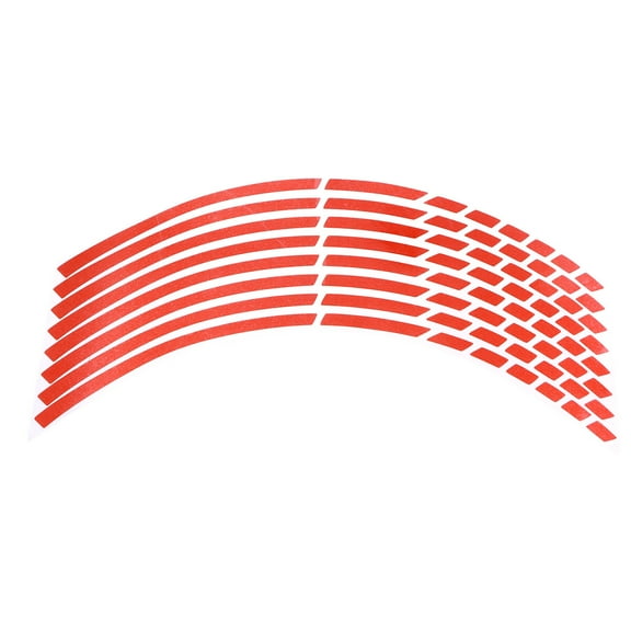 Guangmc Motorcycle Car Wheel Hub Tire Sticker Car Decorative Styling Strip Decals Stickers (Red)