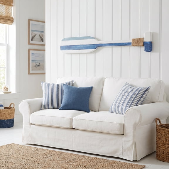 Guangmc Nautical Wooden Oar Wall Decor Beach Hanging Ornament for Coastal Home Decoration