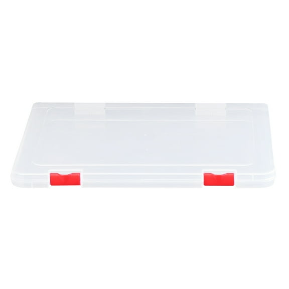 Guangmc Portable Red File Storage Box with Handle for Office, Home, School