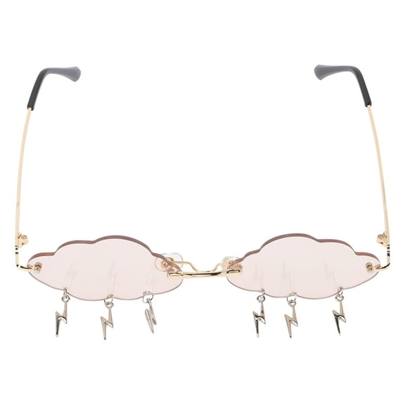 Guangmc Summer Dress Rimless Sunglasses Tassel Clouds Eyewear for Women/Men