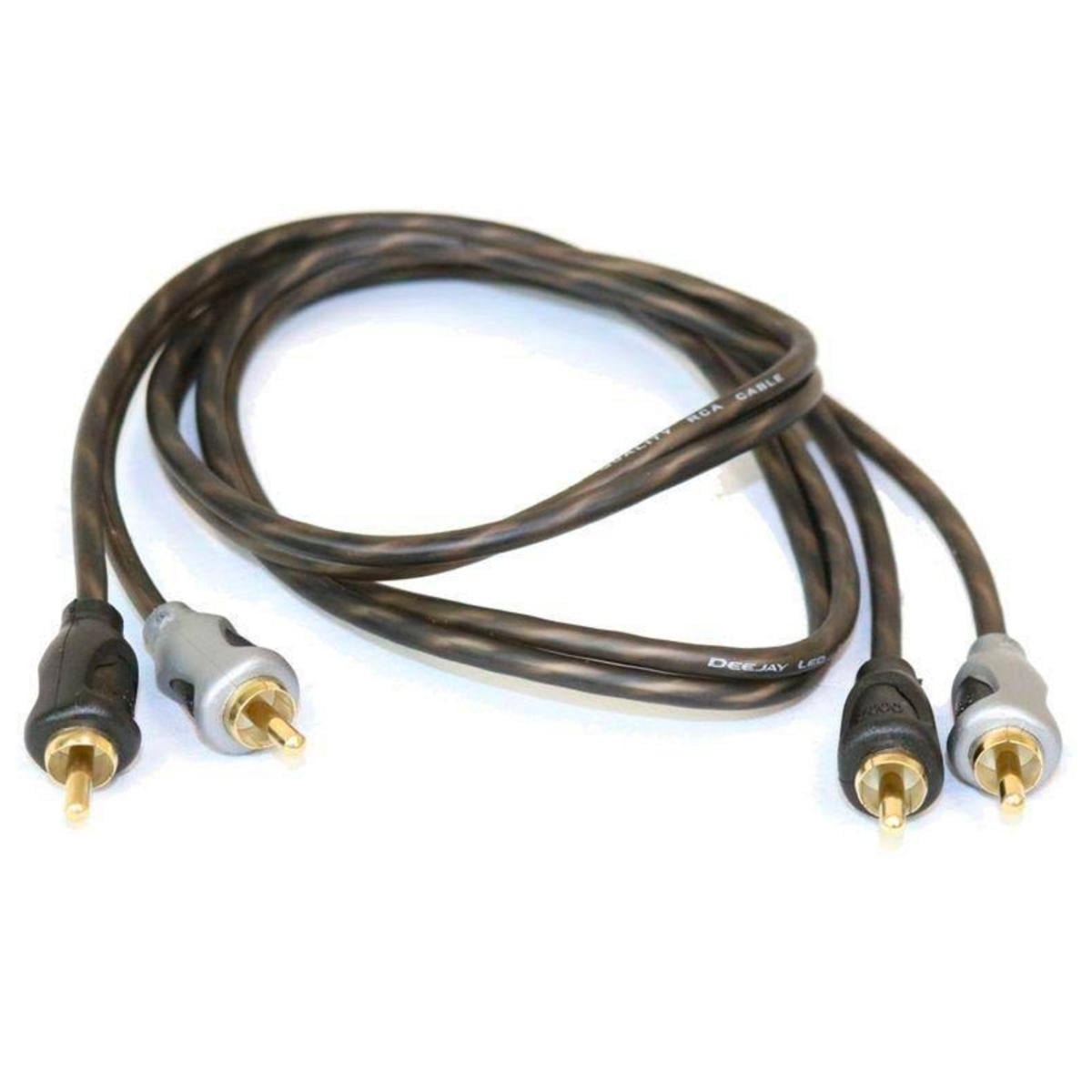 Deejay LED 17' RCA to RCA Copper Audio Cable - Walmart Business Supplies