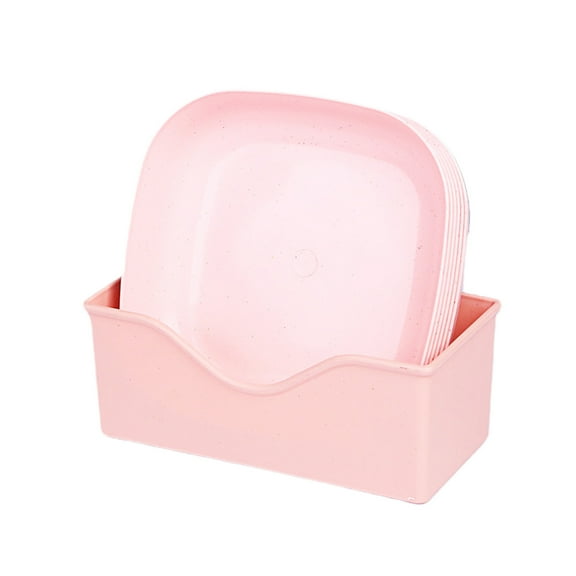 Guanhe 10Pcs Wheat Straw Plates 6 Inch, Microwave Safe Plate Dinner Plates Reusable for Kids Toddlers Adults