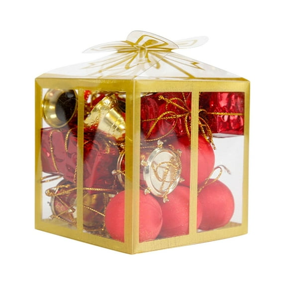 Guanhe 24Pieces Christmas Accessories Xmas Tree Ornaments Accessories Colorful Accessories Decoration Pendant for Holiday Party Decor (Multicolor Boxes)