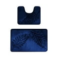 thumbnail image 1 of Clearance！Guanhe 2Pcs Bathroom Rugs Set, Soft Plush Toilet Mats Absorbent Non Slip Bathroom Mats, Machine Washable, 32 Colors,Navy, 1 of 9