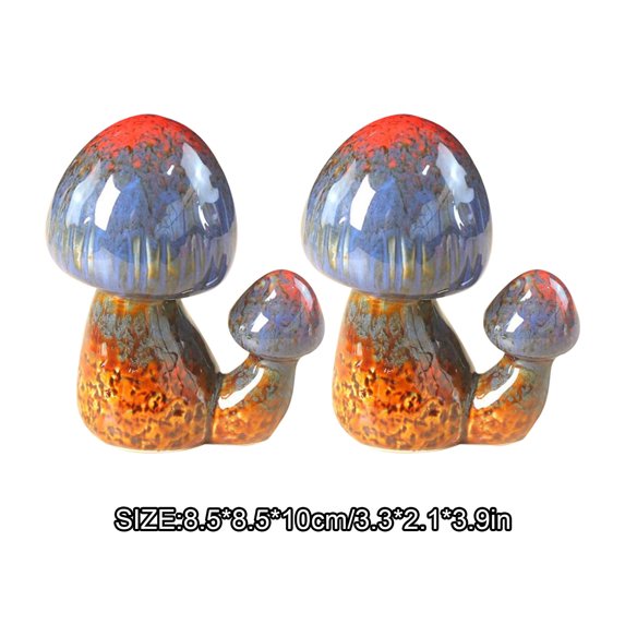 Guanhe 2Pcs Mushroom Toilet Floor Bolt Caps, Ceramic Toilet Mounting Parts Toilet Bolt Covers Cute Bathroom Decor, Christmas Clearance Gifts Funny Gadgets for The Toilet