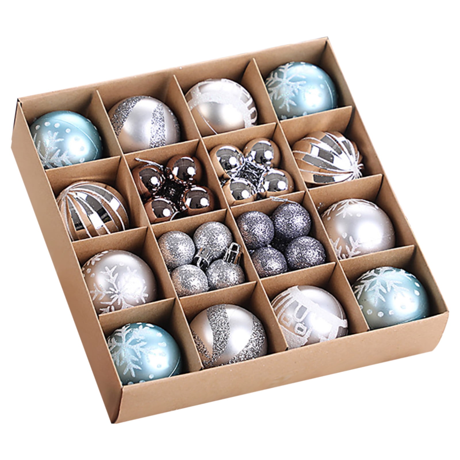 Guanhe 44Pcs Christmas Hanging Ball Ornaments Shatterproof, Red White