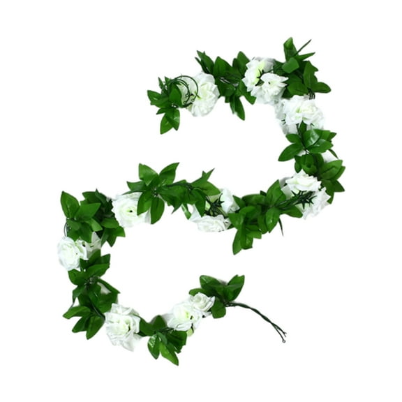 Guanhe 7.87Ft Artificial Flower Vine, Flower Garland with Green Leaves for Anniversary Wedding Birthday Hanging Wall Arch Decor