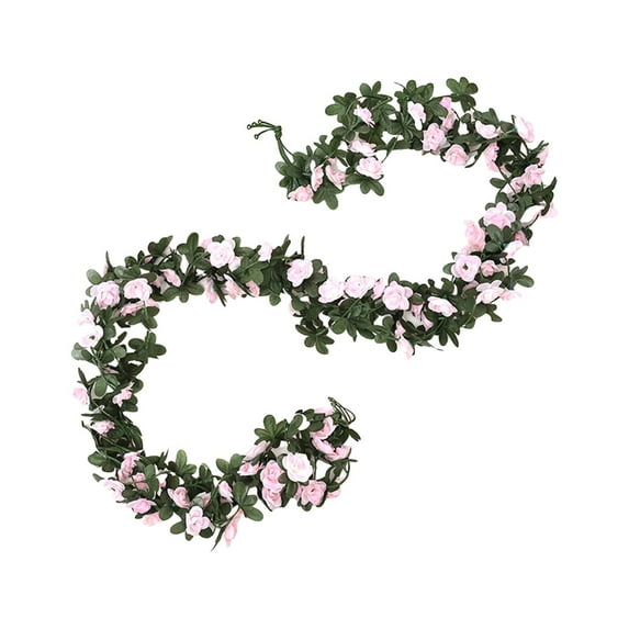 Guanhe 8Ft Garland Rose Vines Artificial Flowers Flower Vines Hanging Rose For Wedding Arch Garden Background Engagement Reception Decor,1 Flower Vine