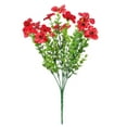 thumbnail image 1 of AnuirheiH Artificial Violet Flower Bouquets, 7-pronged Fake Silk Rose Flower Arrangement, Gifts for Mom, Party Table Centerpieces Decor(red）, 1 of 5