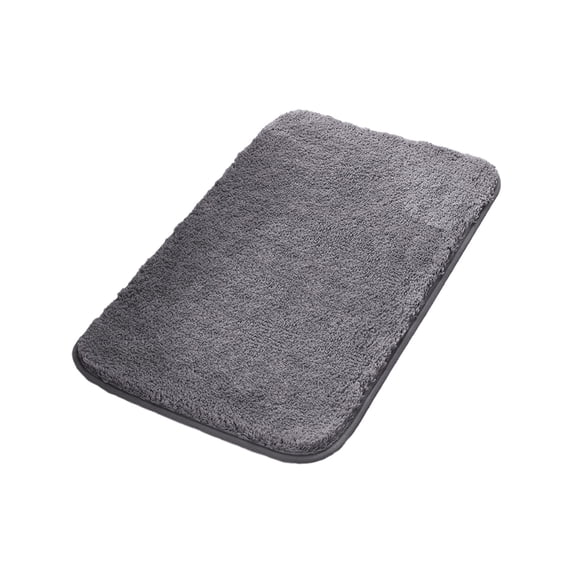 Guanhe Bathroom Rug, Non Slip Bath Mat Water Absorbent Super Soft Shag Rugs Extra Thick Small Plush Carpet for Shower Floor, Machine Washable(Gray)