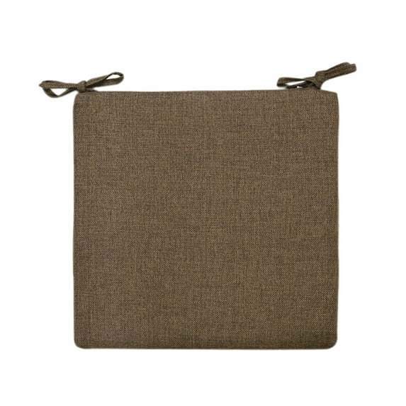 Guanhe Chair Pads Soft Seat Cushions with Ties, 16Inch Non Slip Comfortable Outdoor Seat Pads for Indoor, Dining Living Room, Kitchen, Office Chair, Washable(Brown)