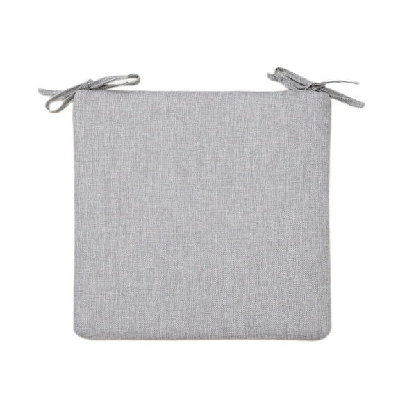 AnuirheiH Chair Pads Soft Seat Cushions with Ties, 16Inch Non Slip Comfortable Outdoor Seat Pads for Indoor, Dining Living Room, Kitchen, Office Chair, Washable(Gray)
