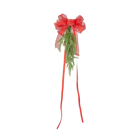 Guanhe Christmas Chair Bow Decoration, Chair Sashes Include Red Ribbons and Berries Pine Chair Sashes for Christmas Events Banquet Home Kitchen Decoration