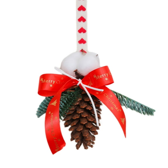 Guanhe Christmas Chair Bow Decoration, Chair Sashes Include Red Ribbons and Berries Pine Chair Sashes for Christmas Events Banquet Home Kitchen Decoration