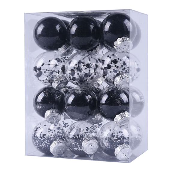 Guanhe Clear Shatterproof Ball Ornaments, 24Pcs 60mm/2.4'' Xmas Ball Decorations for Christmas Tree Decorative Bulk for Holiday Party Indoor and Outdoor