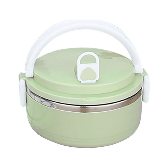 Guanhe 700ml Lunch Box, Stainless Steel Adult Lunch Containers Portable Leakproof Hot and Cold Food Stackable Bento Box Food Storage for Office Outdoor Travel,1 Layer(Green)