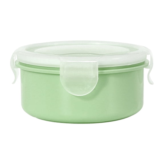Guanhe Bento Box Food Storage Containers with Lids, Round Bowls Lunch Box for Fresh Food, Picnic Essentials(Green)