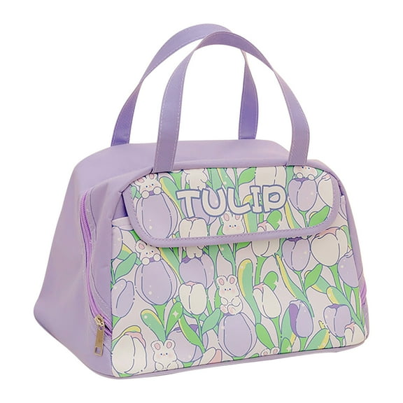 Guanhe Foldable Picnic Basket for Hot/Cold Food Delivery, Camping Insulated Cooler Bag Outdoor Indoor