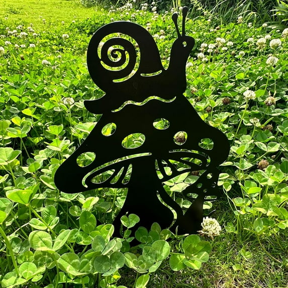 Guanhe Metal Mushroom Yard Art Garden Decorative Stake Gifts Mushrooms Silhouette Statue Decor for Pathway, Floor, Garden, Lawn, Outdoor Decoration