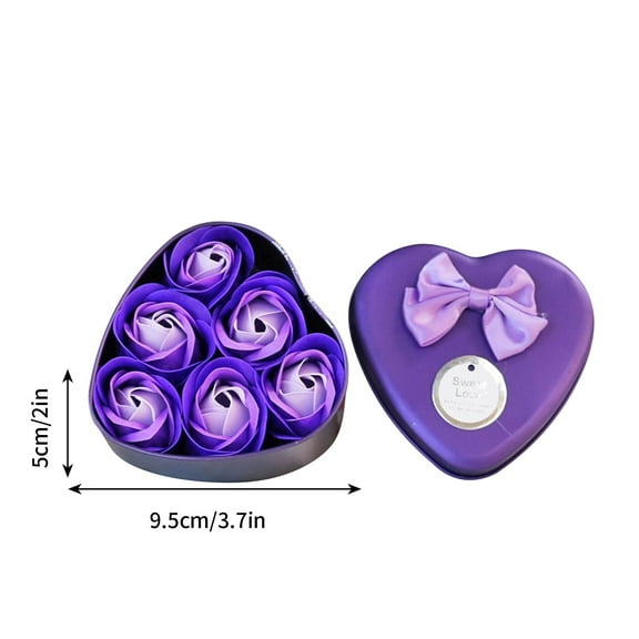 Guanhe Rose Soap Gift Box, Christmas Valentine's Day Gift Heart-shaped Soap Flower Gift Box for Women,Bathroom Essentials