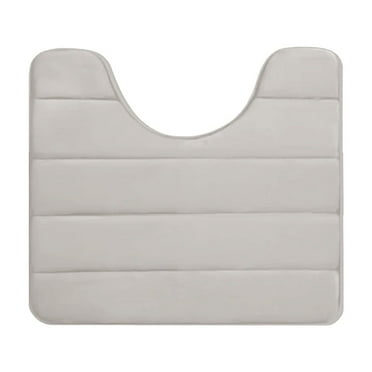 Guanhe Contour Absorbent Memory Foam Bath Mat Bathroom Rug U Shape Toilet Mats,16"x20",Beige
