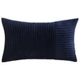 thumbnail image 1 of Guanhe Corduroy Throw Pillow Covers 12''x19.7'', Couch Bed Sofa Living Room Decorative Soft Solid Square Striped Cushion Cases with Invisible Zipper(Blue), 1 of 2