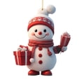 thumbnail image 1 of Guanhe Cute Snowman Christmas Ornament Christmas Tree Hanging Decorations, Party Decors for Gift Holiday Stocking Stuffers(Acrylic), 1 of 5