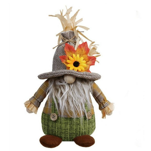 Guanhe Fall Decorations for Home Thanksgiving Straw Hats Doll, Handmade Figurines Gift Harvest Indoor Front Porch Tabletop Decor Christmas Gifts