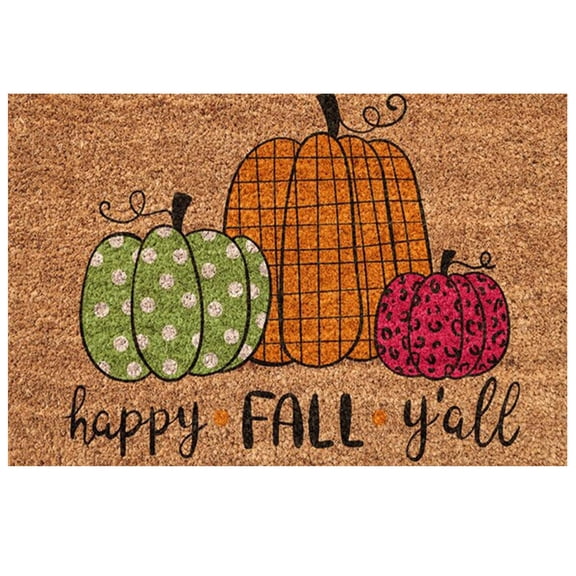 Clearance！Guanhe Fall Doormats for Front Door, Happy Fall Welcome Mats Fall Leaves Pumpkin Thanksgiving Decor 24x16Inch