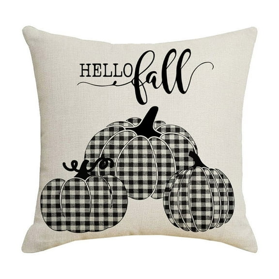 Guanhe Fall Pillow Covers Decoration,18x18in Farmhouse Pumpkin Maple Leaf Thanksgiving Throw Pillows Cushion Case Couch Decor for Autumn Home Outdoor Decorations