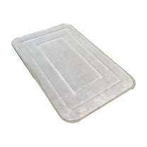 Guanhe Indoor Doormats, Coral Fleece Carpet Floor Mat Water-Absorbent No Slip Mat Kitchen Floor Mat Machine Washable Bathroom Carpet for Bathtub 16x24''(Gray)