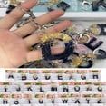 thumbnail image 1 of Guanhe Keychain Pendant 26 Alphabet Crystal Black Sparkling Keychain Accessories for Adults Christmas Gifts-A, 1 of 2