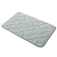 thumbnail image 1 of Clearance！Guanhe Memory Foam Bath Doormat Large Size 24x16Inches, Soft Comfortable Super Absorbent Non-Slip Thickened Coral Velvet Bathroom Floor Rug,Gray, 1 of 9