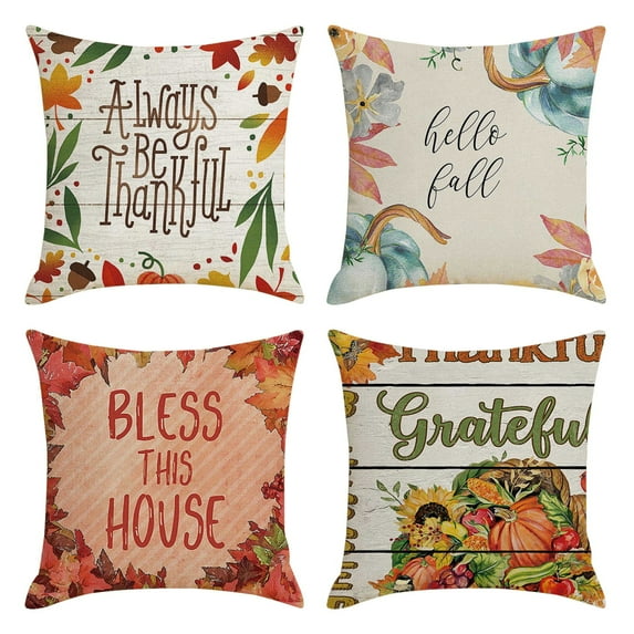 Guanhe Pillowcase Thanksgiving Decorations Decorative & Throw Pillow Covers for Indoor Outdoor Living Room Sofa Patio Funiture Garden