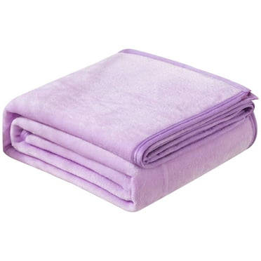 Guanhe Plain Baby Blanket, Soft Plush Bed Blanket Nursery Blanket,Infant Unisex - 27.6x39.4Inches,Purple