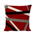 thumbnail image 1 of Guanhe Red Geometric Stripe Throw Pillow Cover 18x18, Soft Decorative Pillow Cases for Sofa Couch, Bed, Home Bedroom, 1 of 7