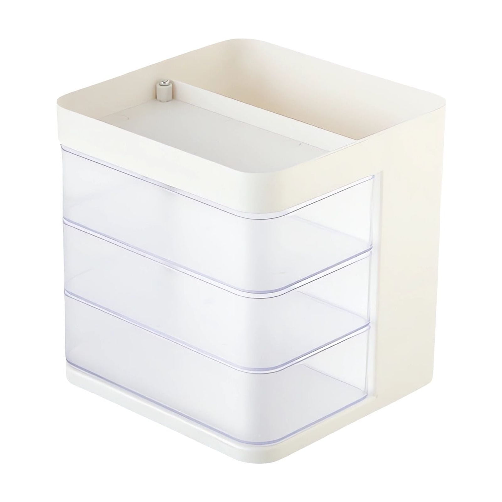 Guanhe Rotatable Desktop Organizer Stacking Desk Top 3-Drawer Storage ...